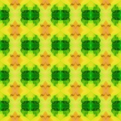 Fototapeta na wymiar colorful seamless pattern with green yellow, forest green and vivid orange colors