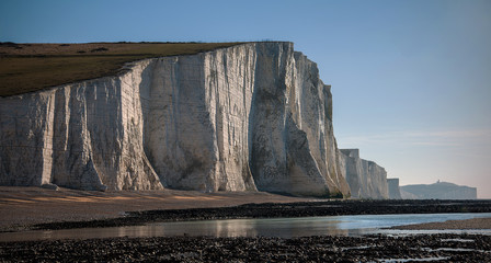 Seven Sisters at low tide, Sussex, England © Ian Boswell 
