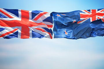 UK and New Zealand flags