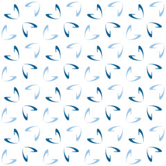 Monochrome background with groups of geometric elements on a white background.