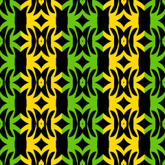 Bright seamless pattern with vertical elements on a black background.