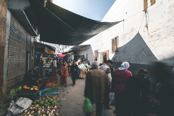 Obraz na płótnie Canvas Local Bazaar in the Streets of Rabat - Morocco