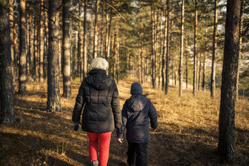 Fototapeta premium walking in autumn park