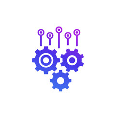 automation concept, vector icon on white
