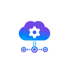 Edge computing technologies icon with cloud
