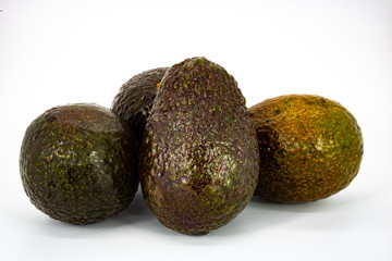 Group of avocados in composition