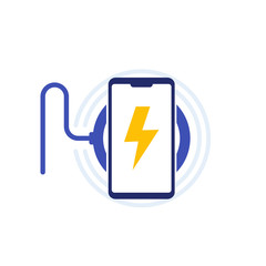 wireless charging station with smartphone icon