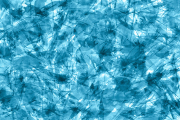 Obraz premium Abstract blue watercolor background. Colorful aquarelle paint texture. Brush strokes. Vivid ink stain pattern. Paint splash. Modern painting.