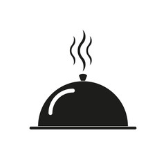 Hot food tray closed icon. simple vector illustration