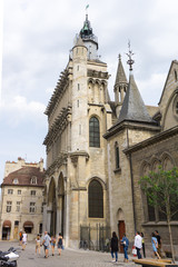 Naklejka premium exterior view of facade the Notre Dame de Dijon church in Dijon