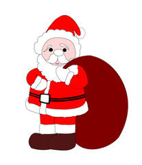 Santa-claus ready to go to give the gifts for children