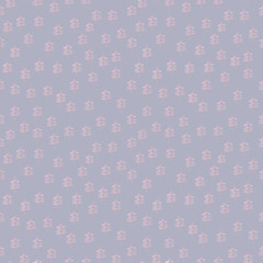 Seamless pattern with lots of pink firs on grey-blue background
