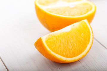 orange slices closeup