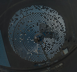Aerial view of solar thermal power plant