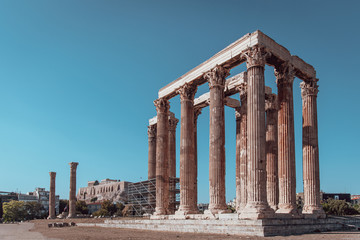 Fototapeta premium Tempel des Olympischen Zeus - Olympieion in Athen, Griechenland