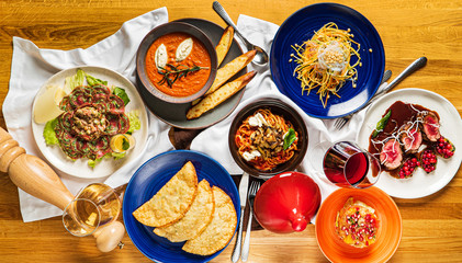 asian set in the restaurant