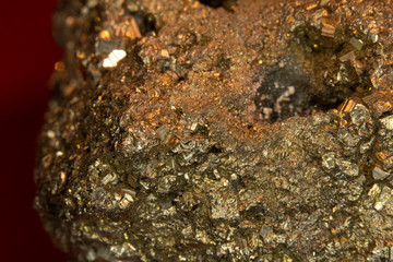 Pyrite Fools Gold Quartz Stone Close Up