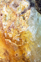 Citrine Yellow Quartz Crystal Stone Close Up