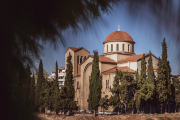 Kerameikós Friedhof und Kirche in Athen, Griechenland