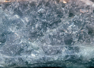 Aqua Blue Quartz Crystal Stone Close Up