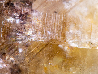 Orange Citrine Yellow Quartz Crystal Close Up 