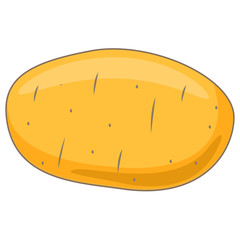 Vegetable potatoes.Isolated white background.Flat vector.