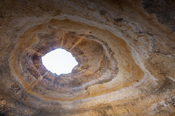 Background cave in benagil, algarve, Portugal