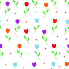 Tulips seamless pattern