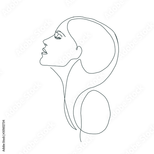 Woman Face With Orchid Flower Continuous Line Drawing Wall Mural Wallpaper Murals Maria Woman Face With Orchid Flower Continuous Line Drawing Wall Mural Wallpaper Murals Maria
