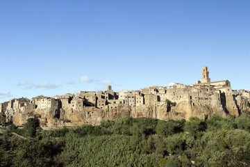 Pitigliano, one of the most beautiful town in Tuscany, Italy.