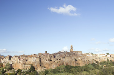 Fototapeta na wymiar Pitigliano, one of the most beautiful town in Tuscany, Italy.