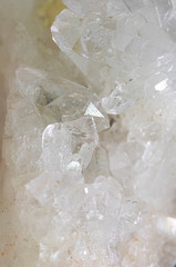 Clear Quartz Crystal Stone Close Up
