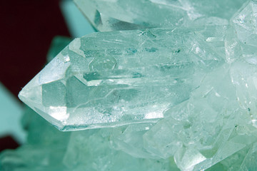 Aqua Blue Quartz Crystal Stone Close Up
