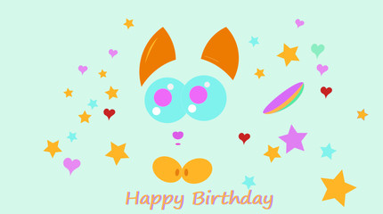 Happy Birthday wishes a cute cat.