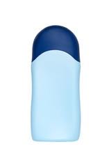 Blue bottle for cosmetic product. Mockup. Isolate