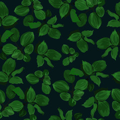 Seamless vector floral pattern with isolated leaves for your design. Endless texture can be used for wallpaper, pattern fills, web page background, surface textures