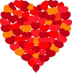 cuore formato da tanti cuori per san valentino