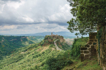 Fototapeta na wymiar panoramic view of Civita di Bagnoregio in Italy