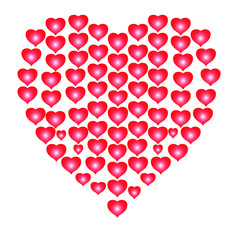 cuore formato da tanti cuori per san valentino