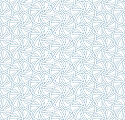 Abstract weave seamless pattern in blue color.