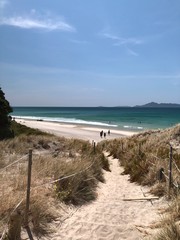 Fototapeta na wymiar view of the beach - New Zealand summer