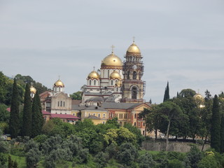 Fototapeta na wymiar Ново Афонский Монастырь Абхазия