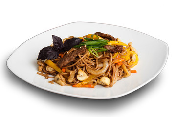 Food on a white background