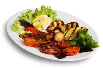 Food on a white background