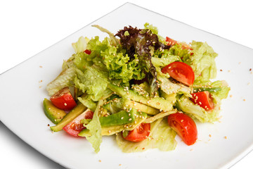 Food on a white background