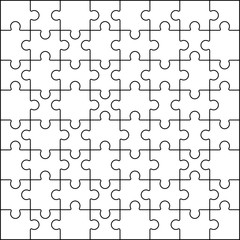 Puzzle template on white background. Vector