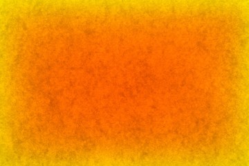 Orange grunge background with yellow edges. Vintage paper parchment for literary composition, library, education, writing and canvas for artistic creation.