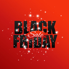 Black Friday. Sales Banner. Vector illustration. Black tag, round banner