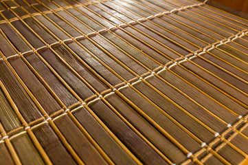bamboo Mat - stand food, close-up, wooden background