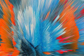 Blue and orange abstract energy motion offset texture